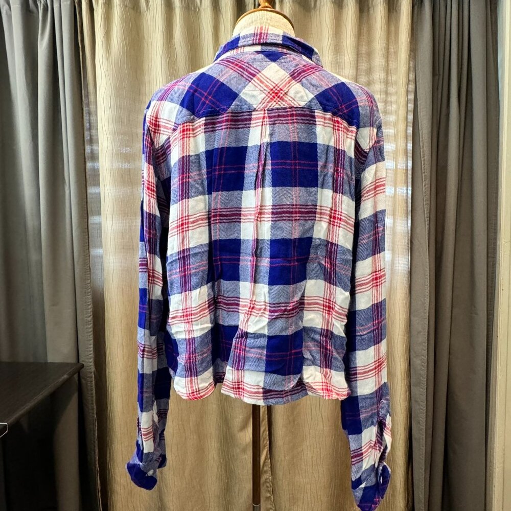 - Rails Button Down Plaid Loose Top With Double P… - image 8